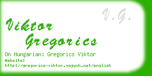 viktor gregorics business card